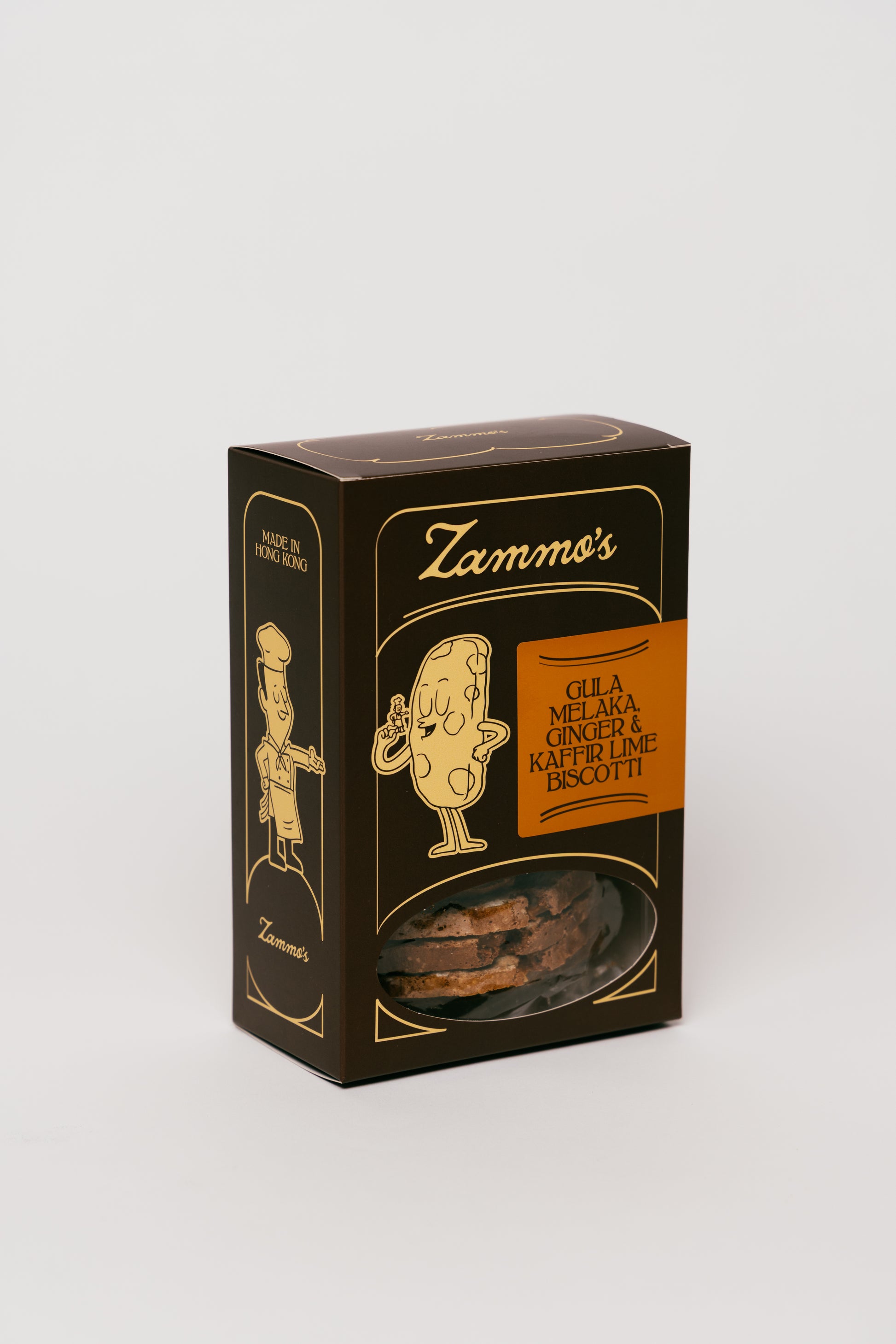 Gula Melaka Ginger Kaffir Lime Biscotti 150g – Zammo’s HK handcrafted. Southeast Asian inspired biscotti with ginger and lime leaf