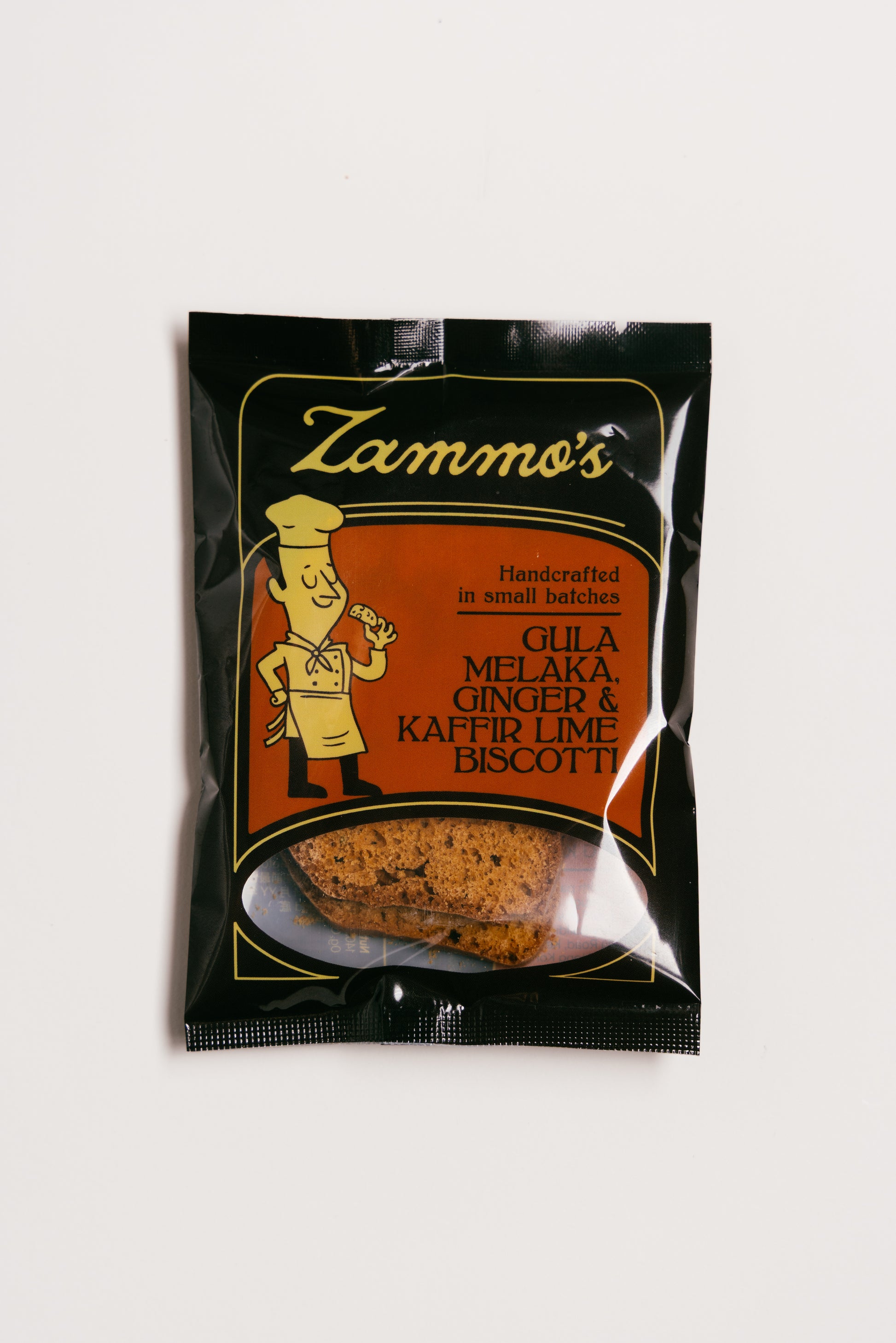 Single-serve Gula Melaka, Ginger & Kaffir Lime Biscotti – Zammo’s Hong Kong