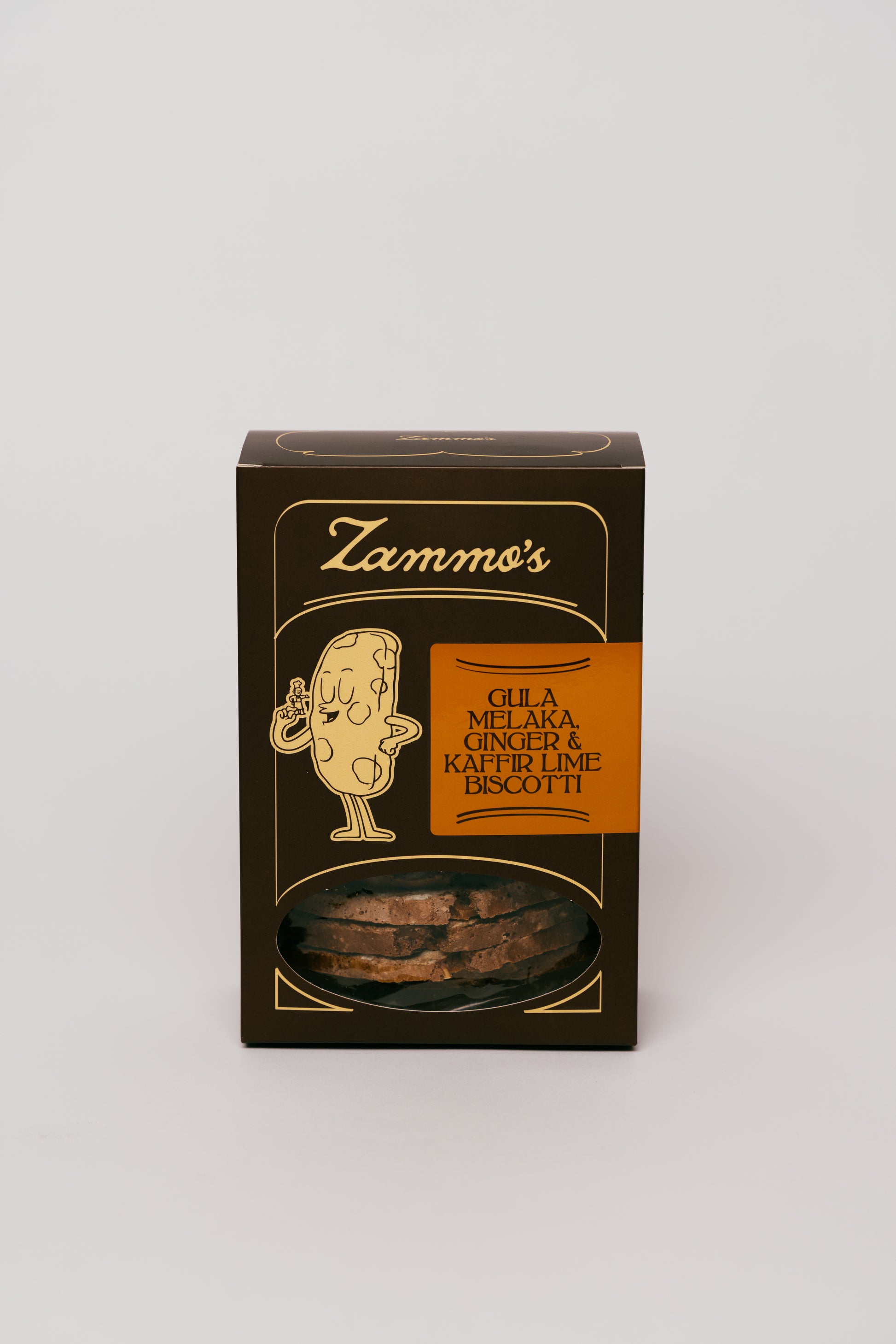 Gula Melaka Ginger Kaffir Lime Biscotti 150g – Zammo’s HK handcrafted. Southeast Asian inspired biscotti with ginger and lime leaf