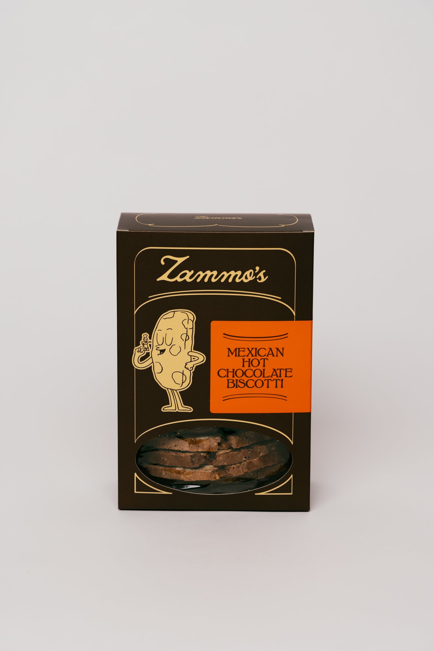 Mexican Hot Chocolate Biscotti 150g – cocoa cinnamon chili. Rich chocolate biscotti slices with warming spices